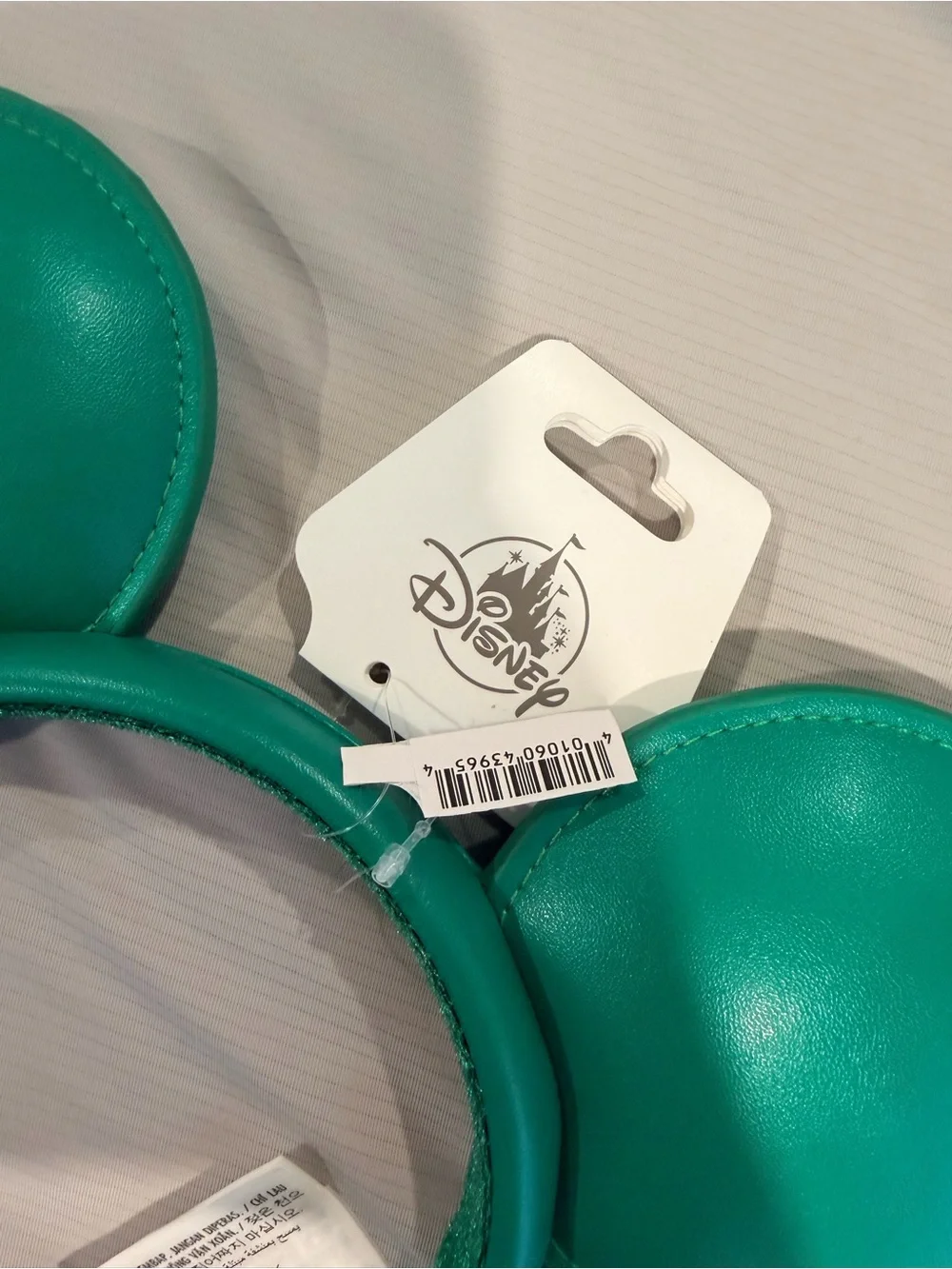 Disney Green Faux Leather Mouse Ear Headband